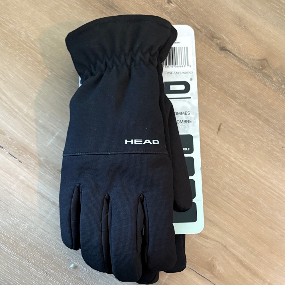 HEAD Black Waterproof Gloves